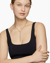 Helena Y Necklace in 18K Yellow Gold with Diamonds